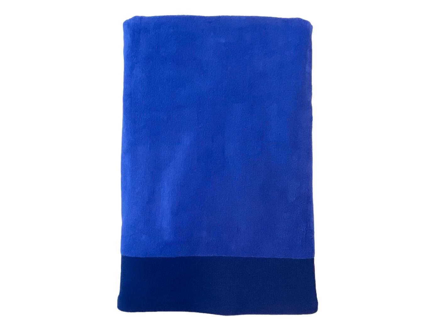 Serviette De Bain Ponge Velours Unie Shady Royal X G M