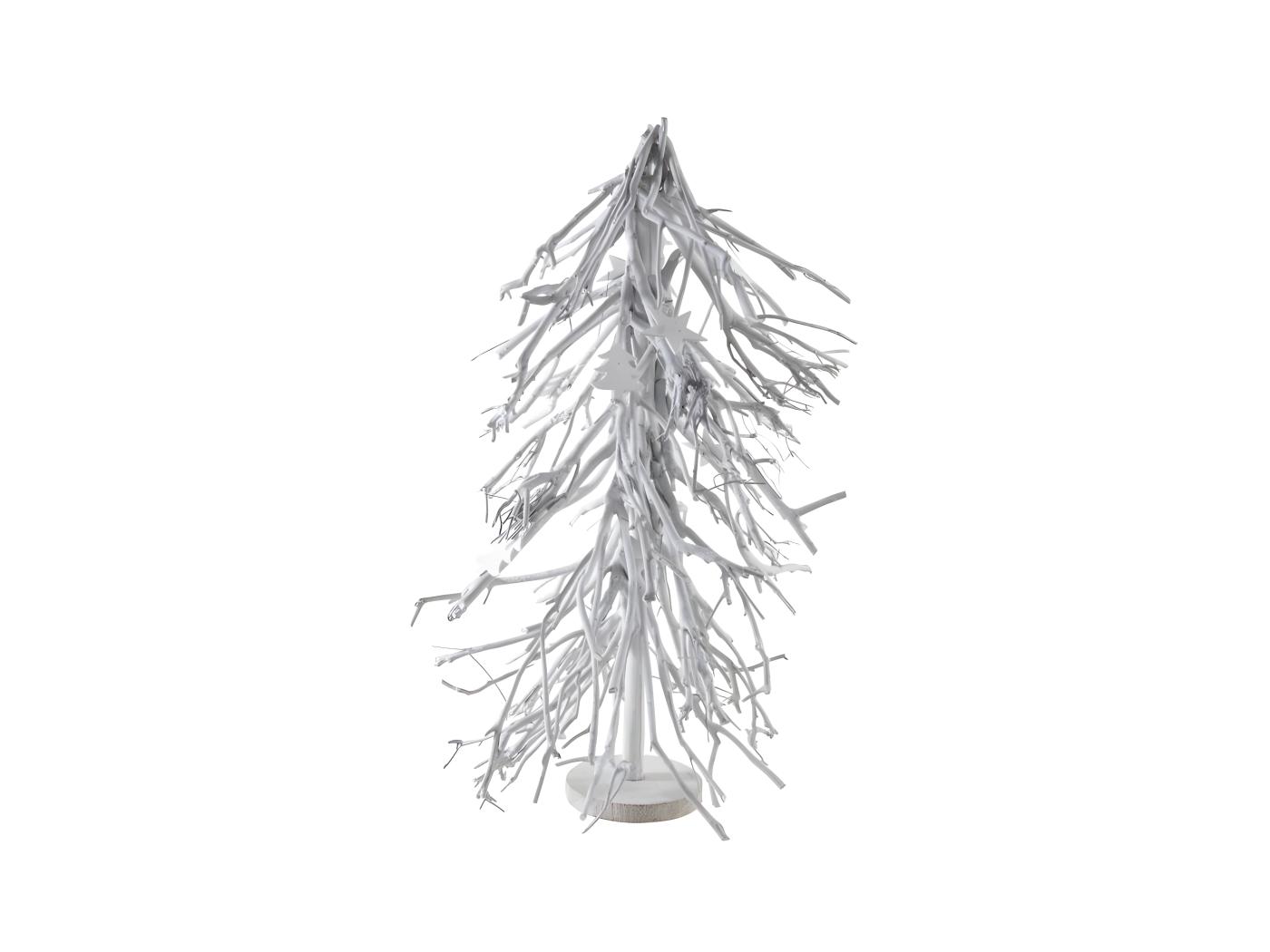 Sapin de Noël en bois patiné blanc