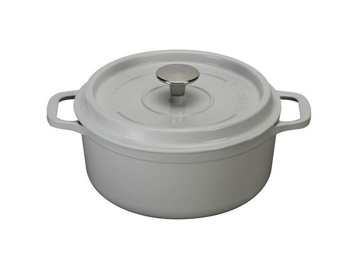 Cocotte Ronde En Fonte Maill E Cm Gris