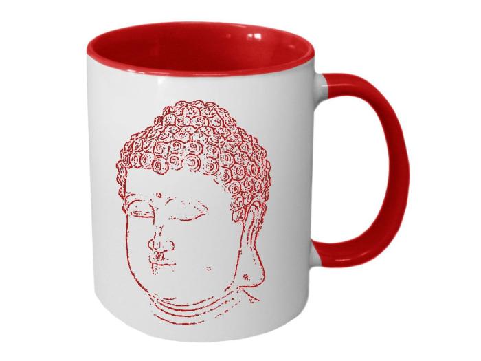 Tasse en céramique rouge Bouddha by Cbkreation