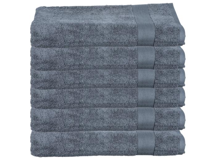 Lot De Draps De Bain En Coton Gris Fonc Tissu Ponge X Cm