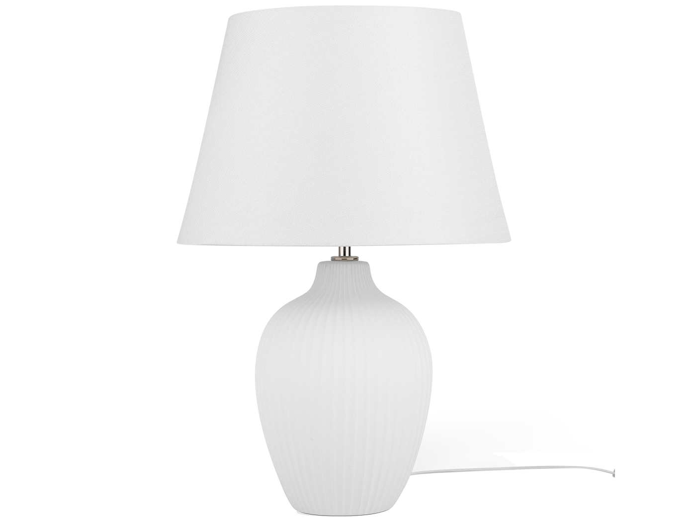 Lampada Da Tavolo Ceramica Bianco Cm Fergus