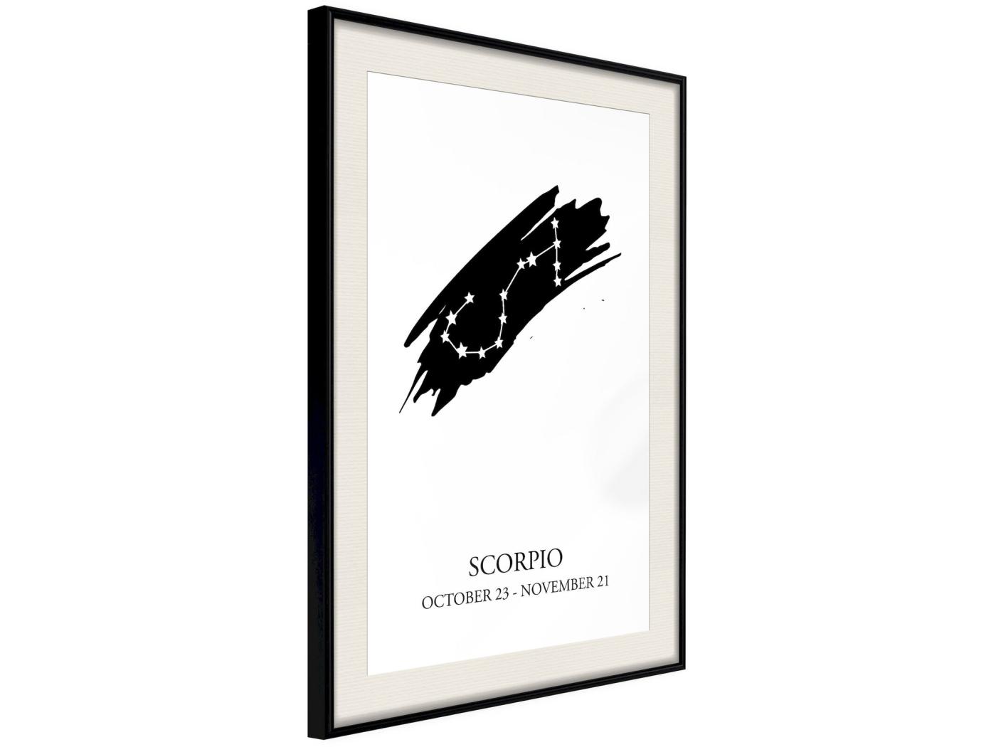 Tableau Cadre Zodiaque Scorpion I X Cm