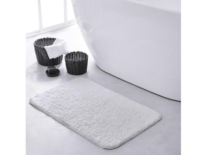 Tapis De Bain Polyester Design Poil Tuft Grammes M Blanc