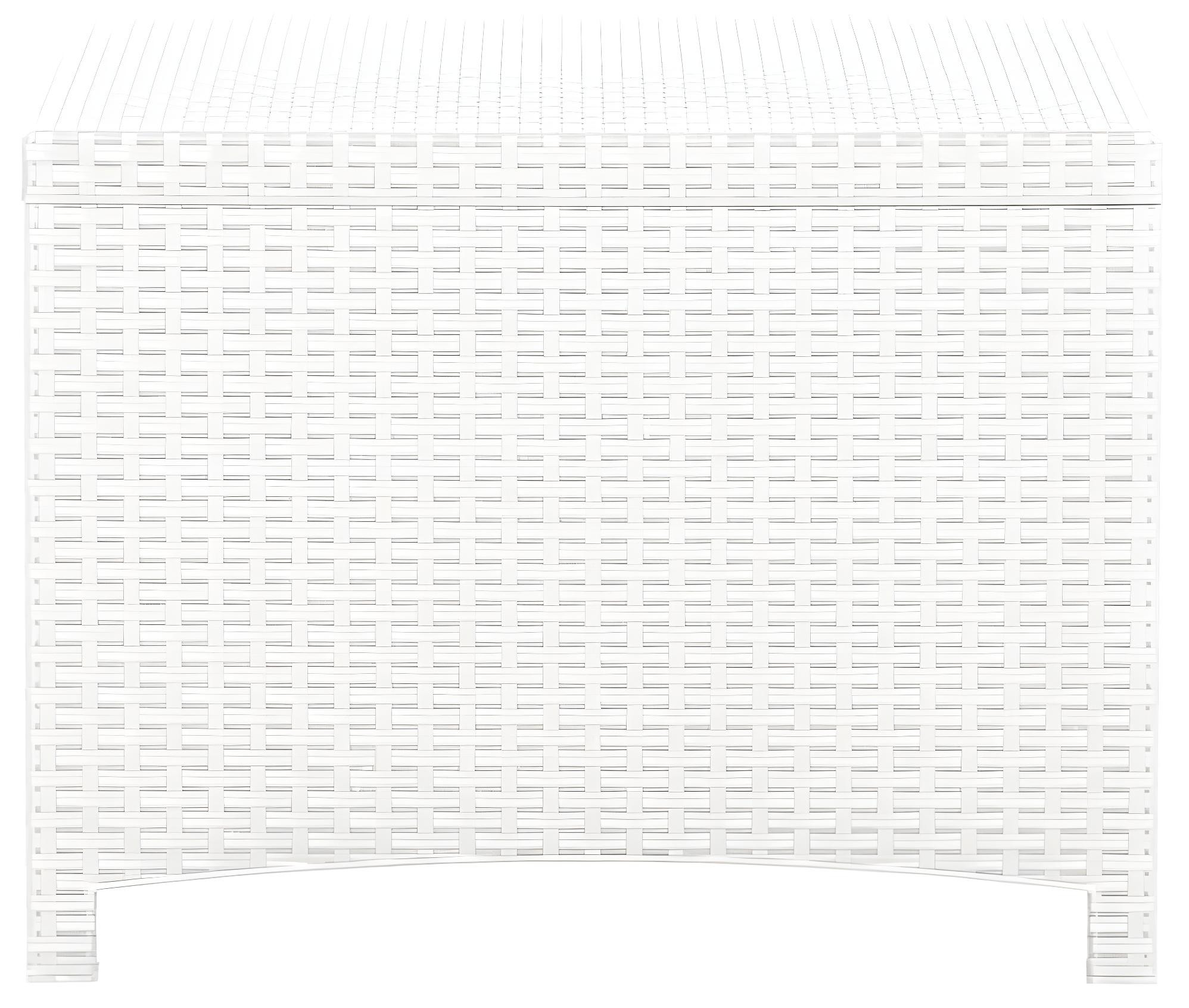 Boîte de rangement de jardin 60x54x41 cm Rotin PP Blanc