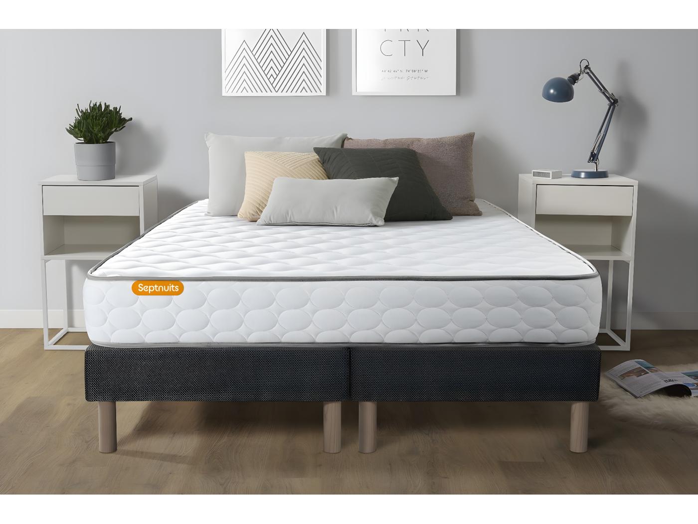 Matelas M Moire De Forme X Double Sommiers Gris X Memo