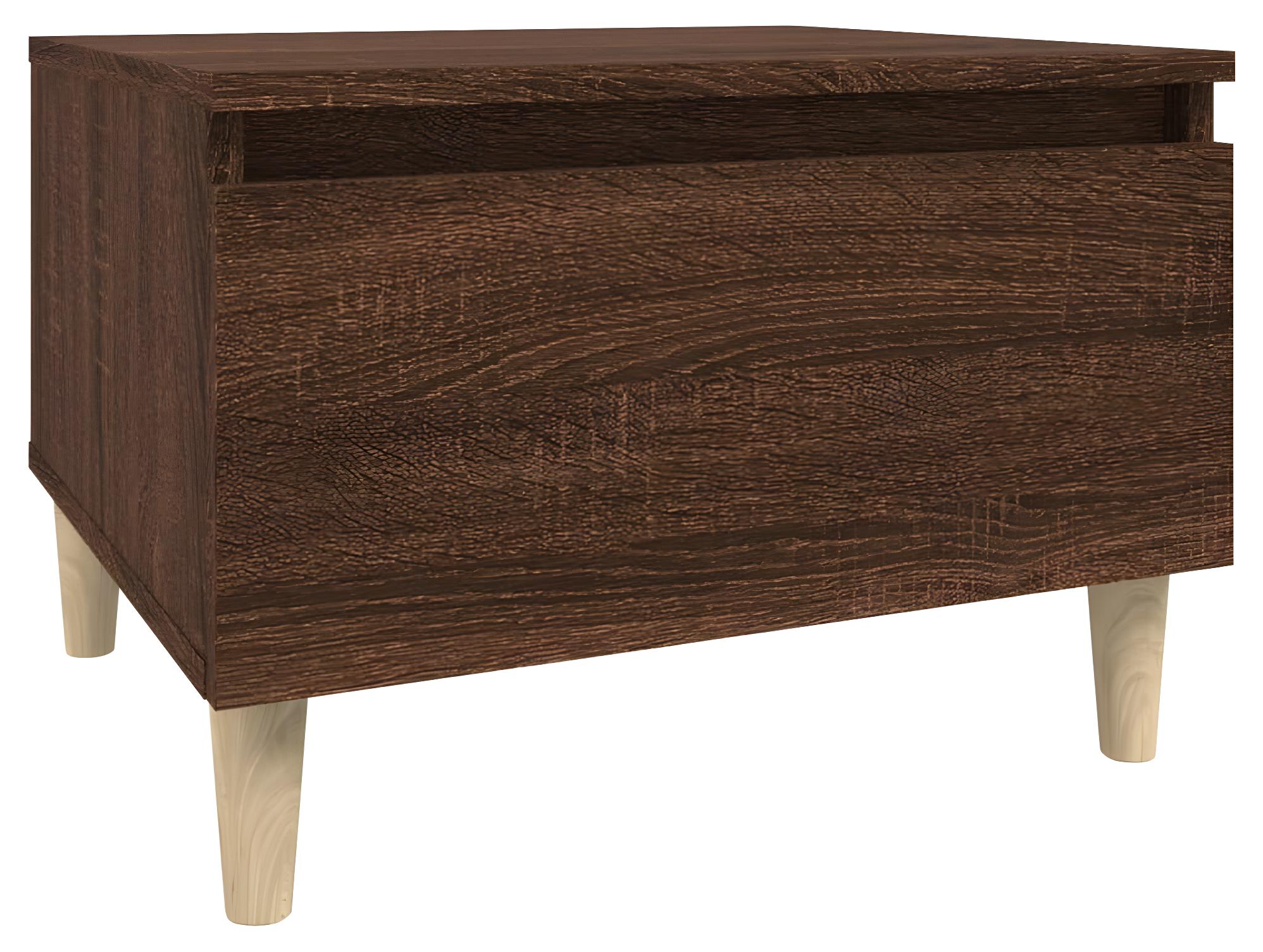 Table d appoint Chêne marron 50x46x35 cm Bois d ingénierie