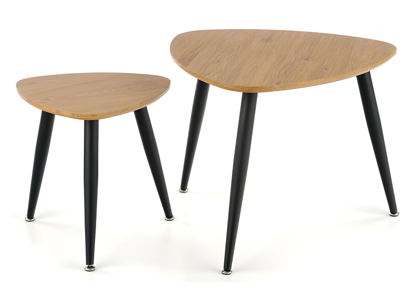 Ensemble De Deux Tables Gigognes De Style Industriel Avec Plateaux