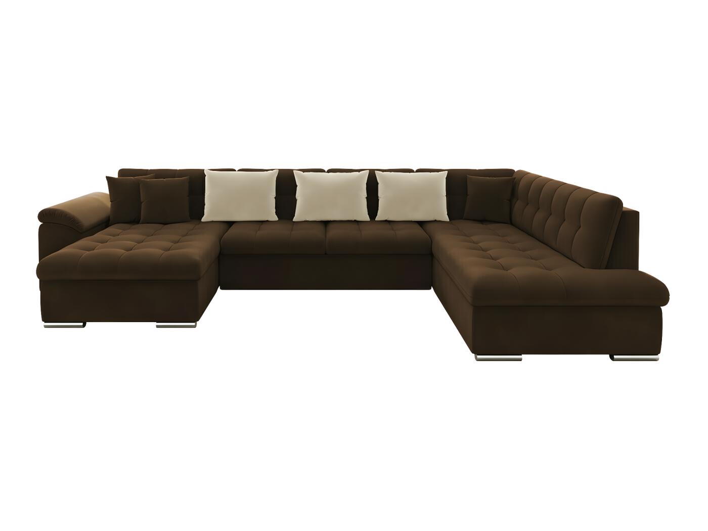 Canapé d angle Miami 121 Marron Fonction de couchage 348x205x76cm