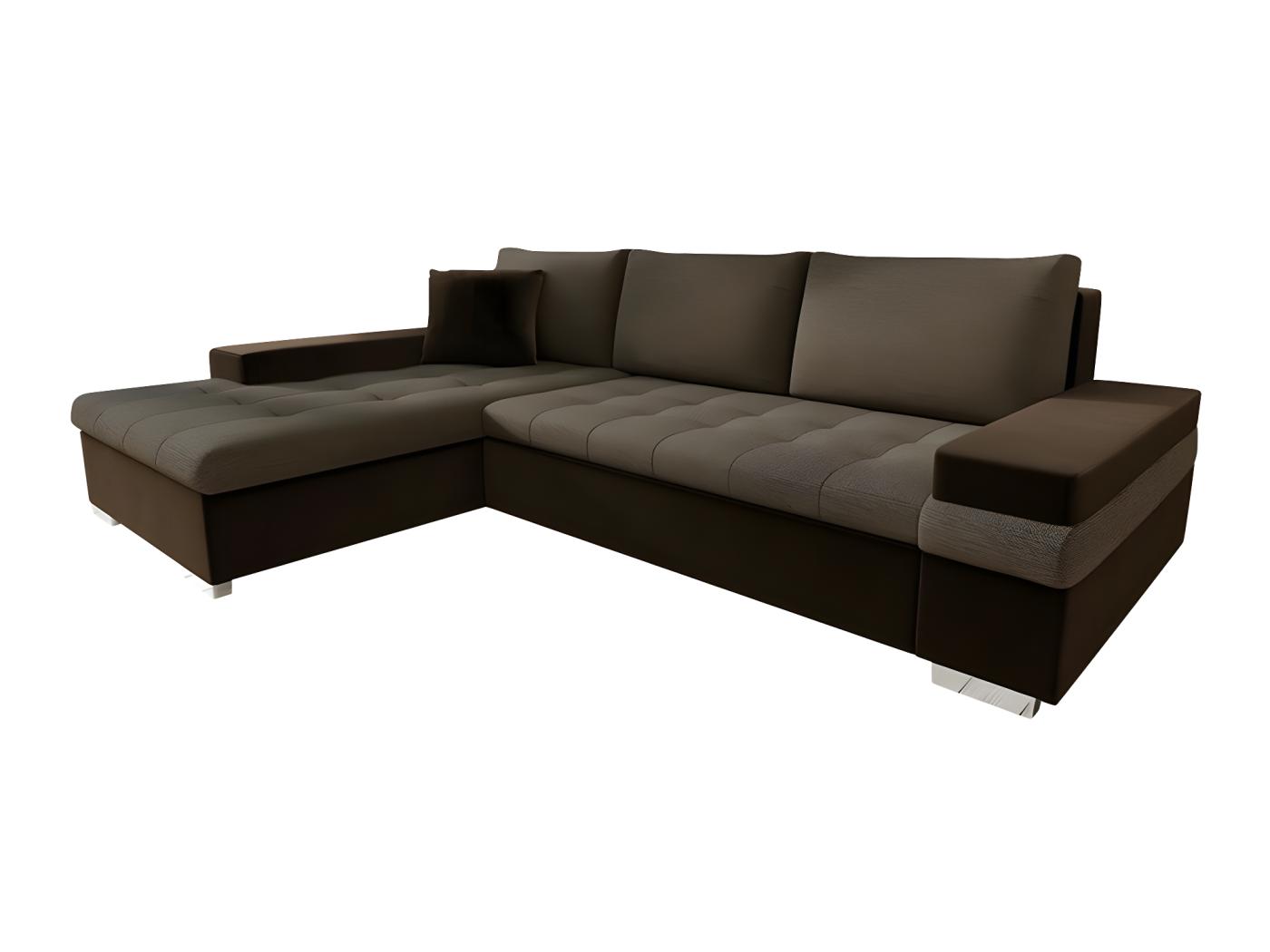 Canap D Angle Miami Marron Fonction De Couchage Bo Te De