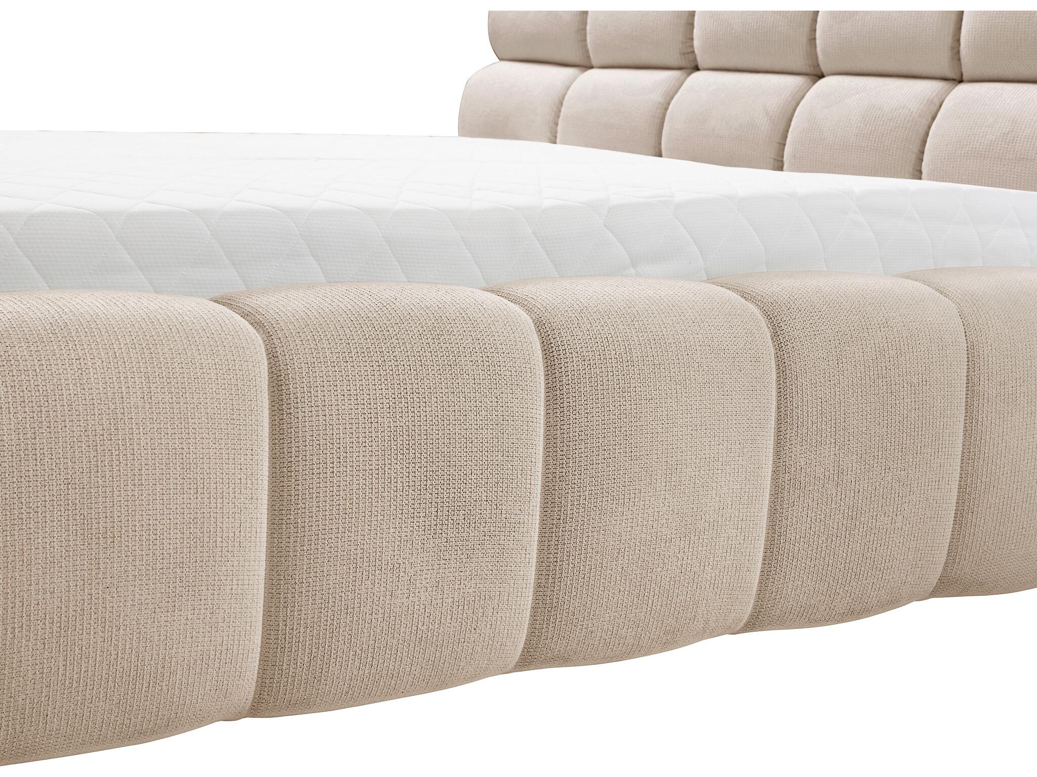 Bed Met Opbergruimte X Cm In Beige Stof Matras Forvik