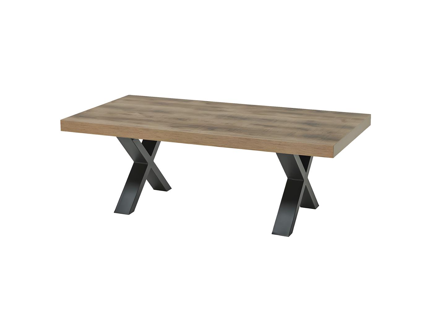 Jenna Table Basse Aspect Bois Pi Tement X M Tal Poudr Noir