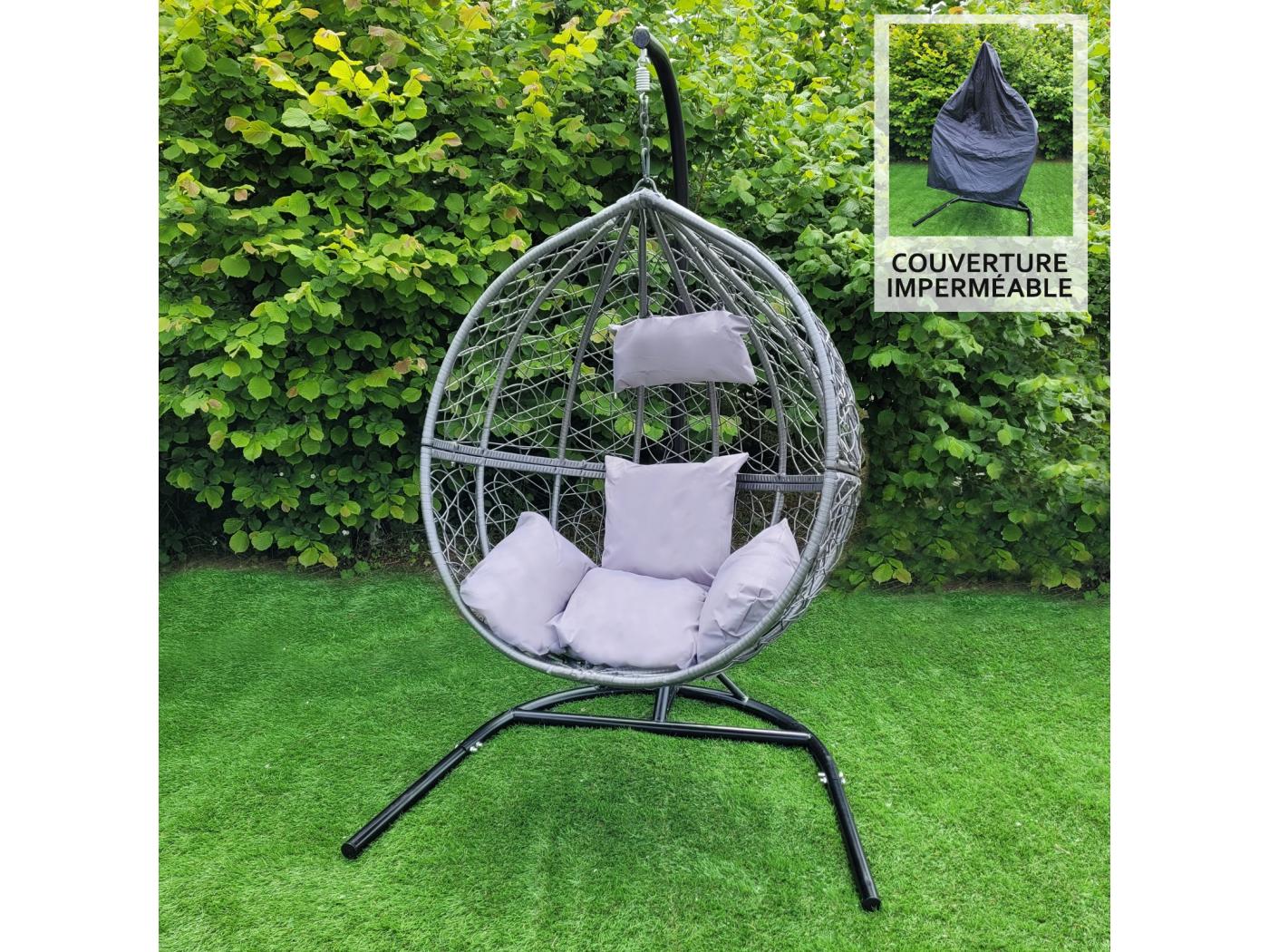 Hangstoel Egg Chair Grijs Max 150 Kg