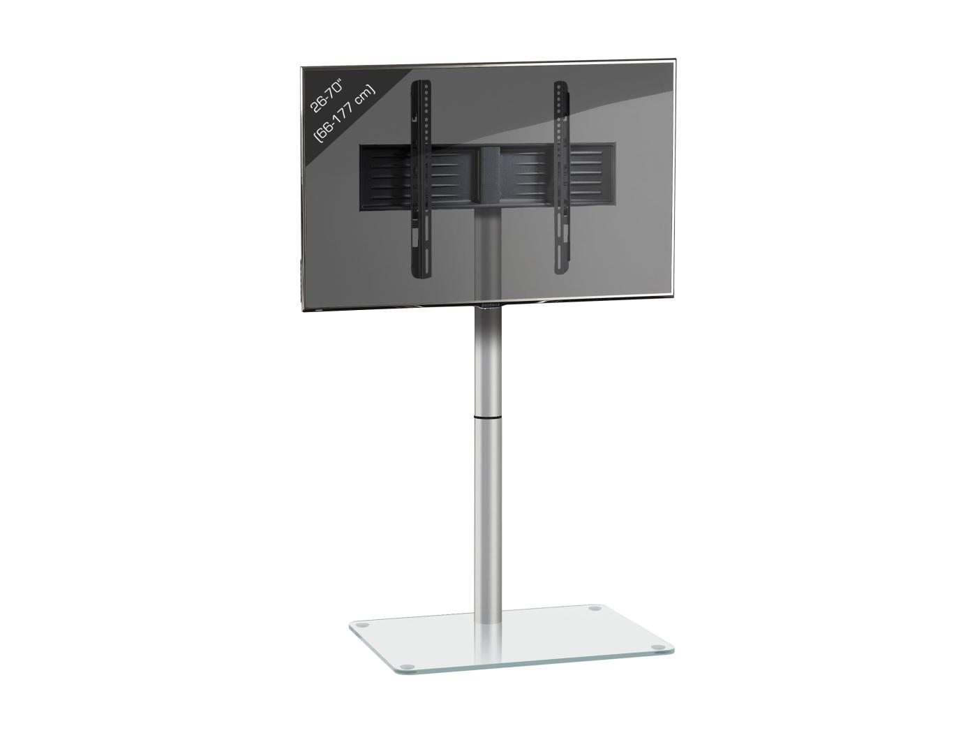 VCM Universal TV VESA Stand Stand Rack TV Alu Glas Alani Verre Clair