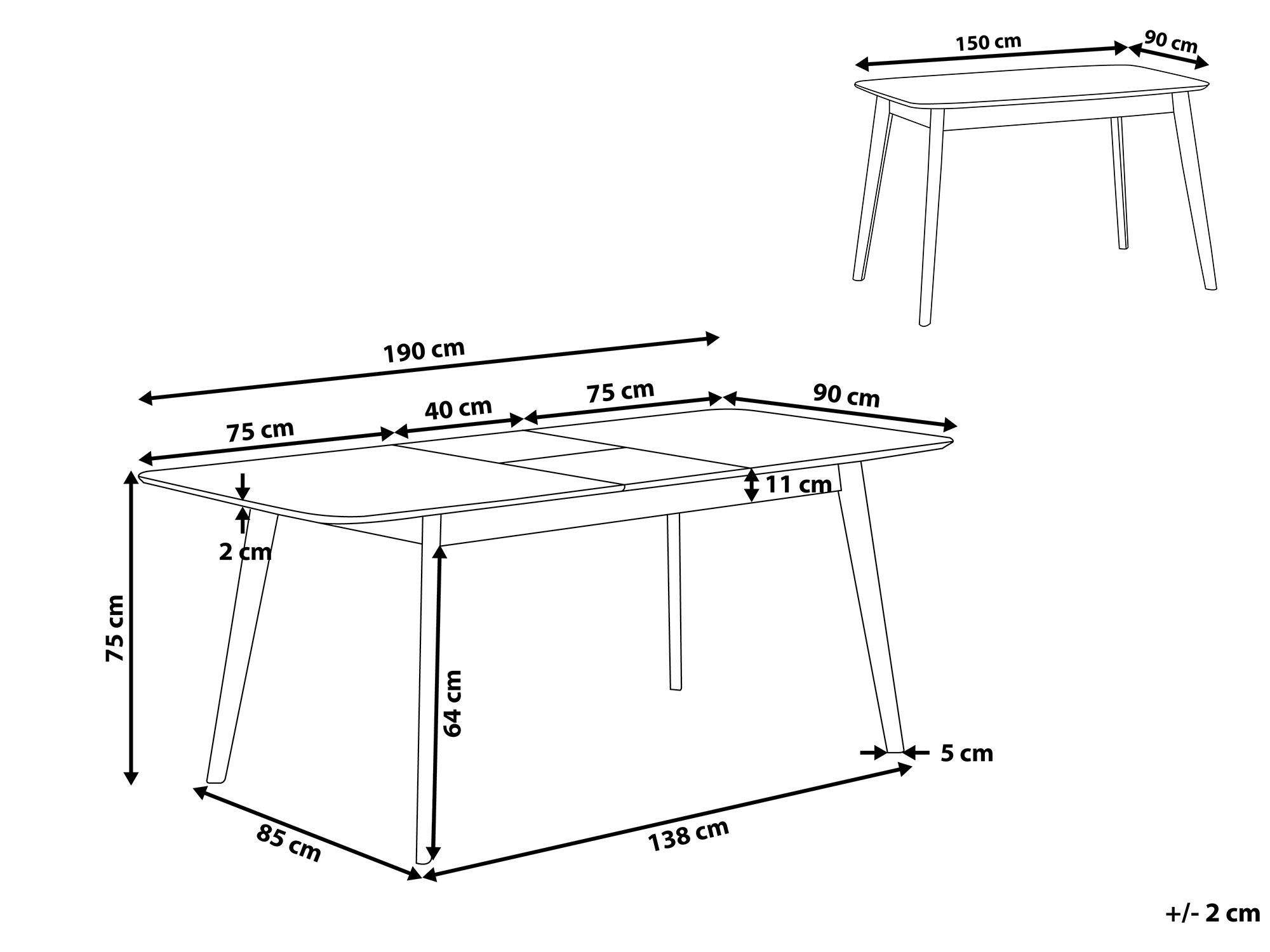 Tavolo Da Pranzo Estensibile Legno Scuro X Cm Madox