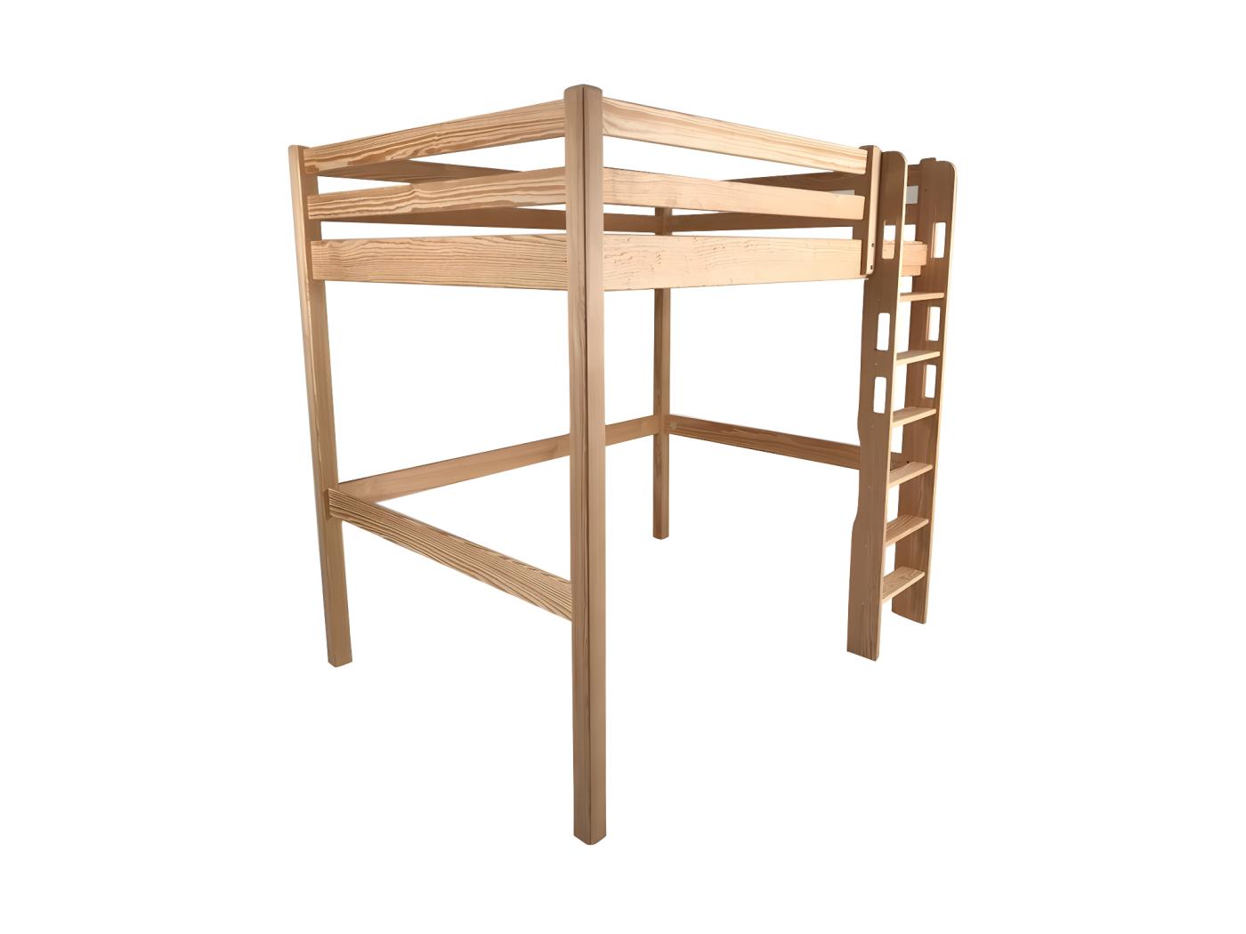 Lit Mezzanine Couchage En 120 Aneto Bois Naturel