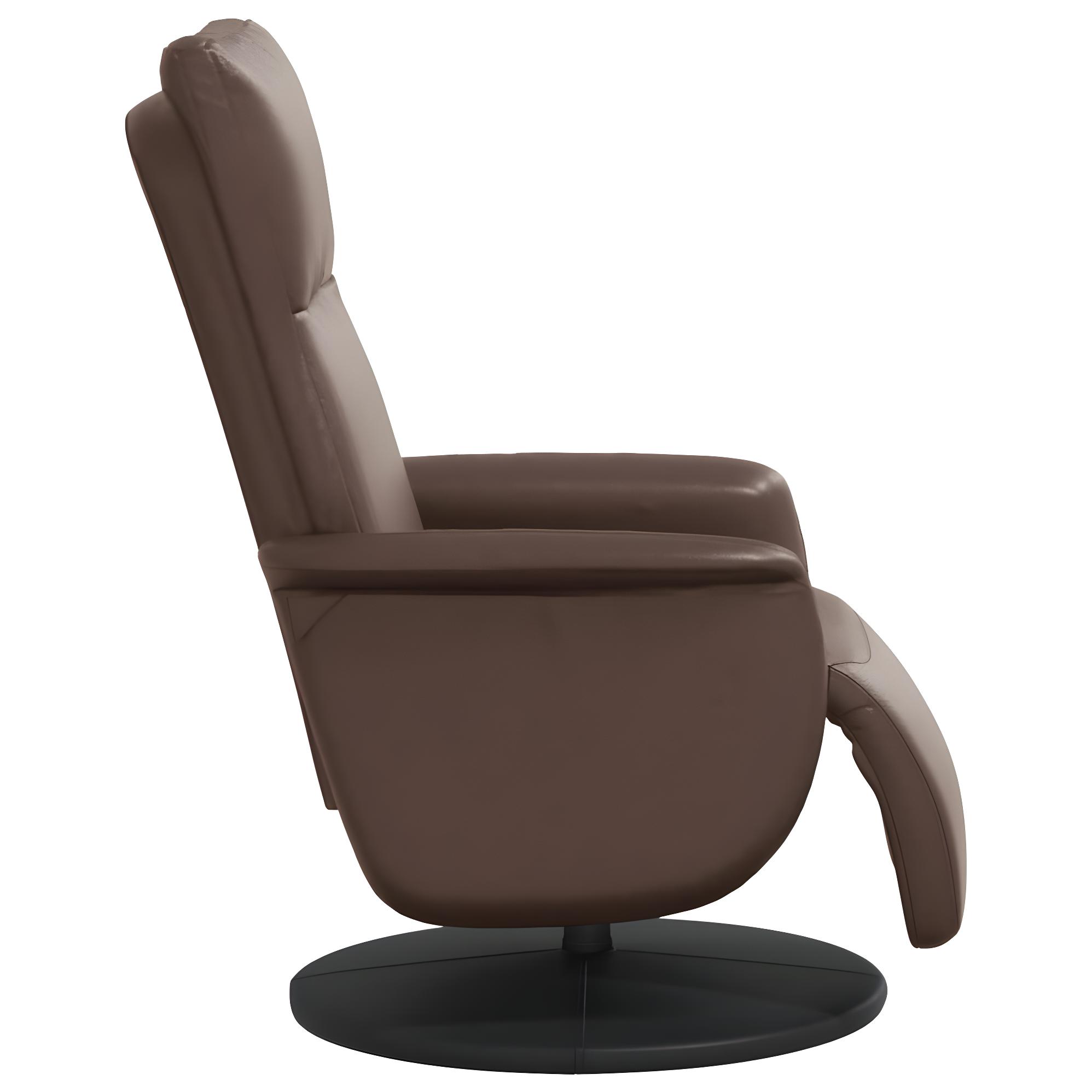 Fauteuil Inclinable Avec Repose Pieds Marron Similicuir