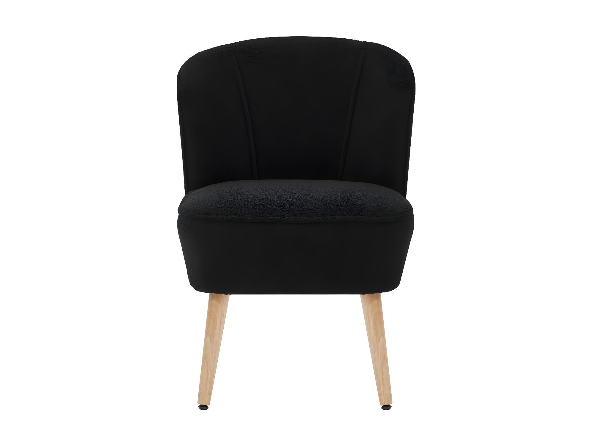 Fauteuil TIVOLI Tissu Bouclette Noir