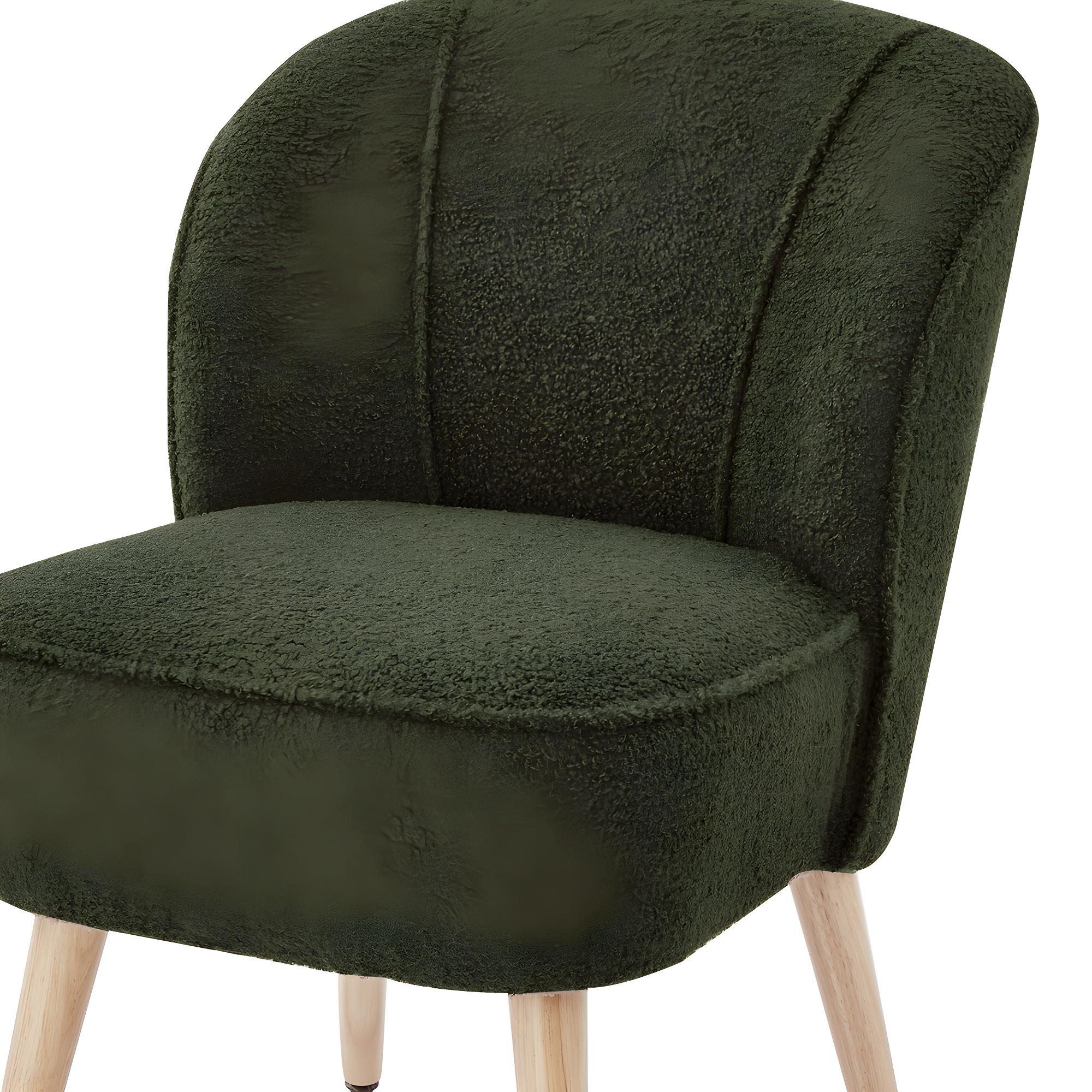 Fauteuil TIVOLI Tissu Bouclette Kaki