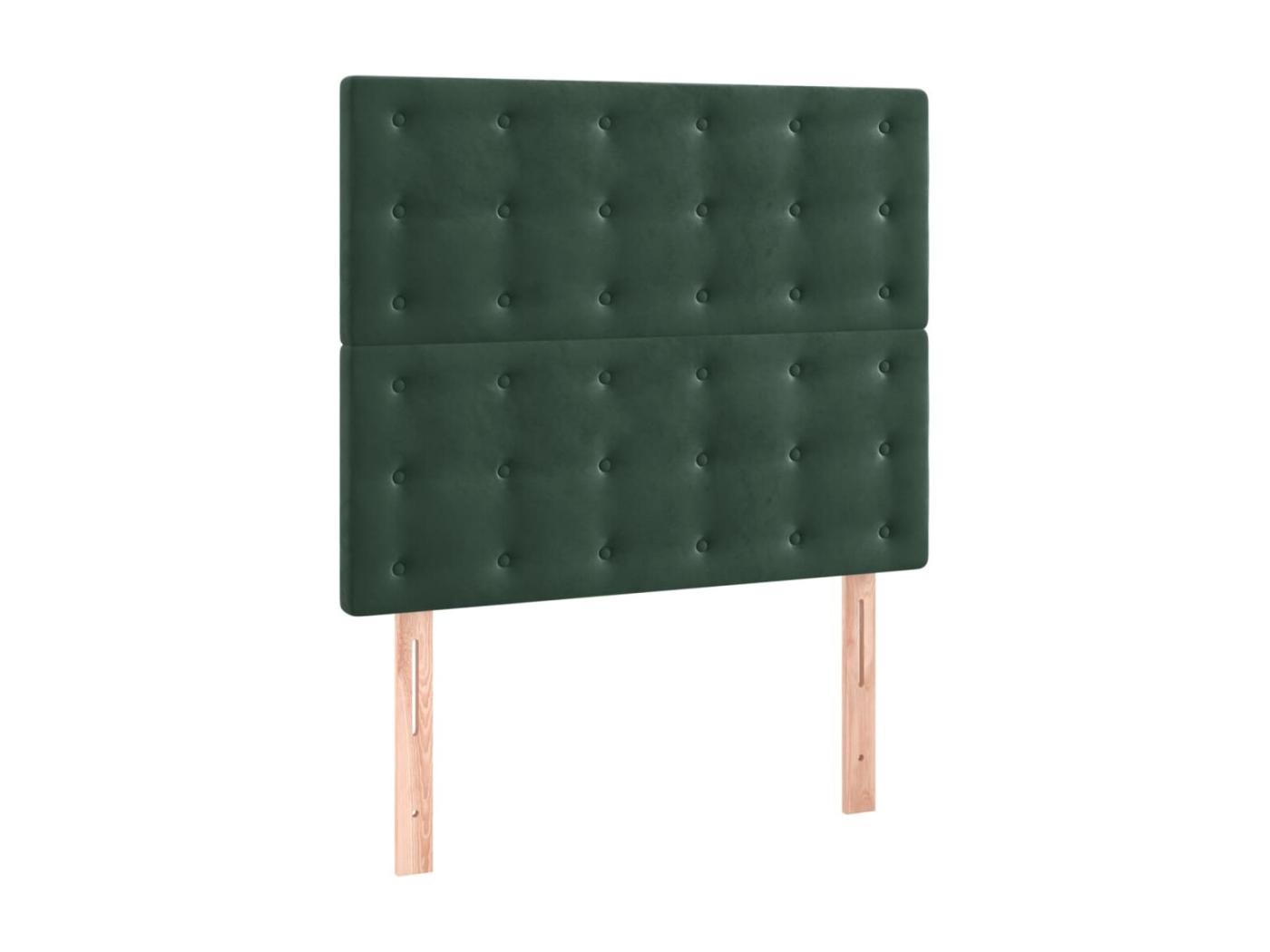 2 pcs Têtes de lit Vert foncé 90x5x78 88 cm Velours PLO26718 BonneVie