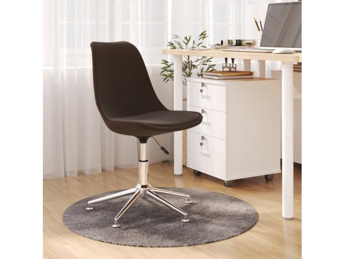 Chaise pivotante de bureau Marron foncé Tissu SEF51241