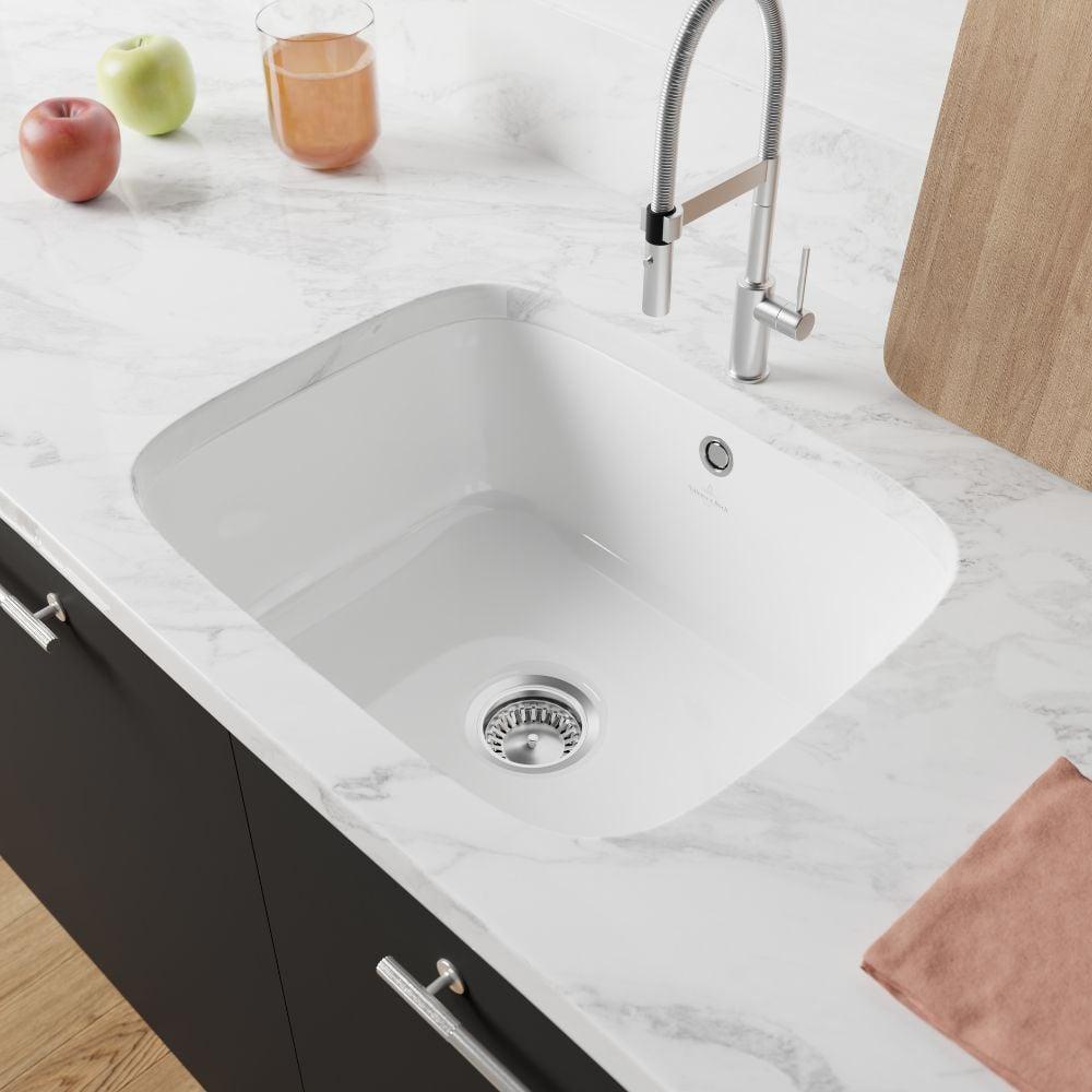 Evier 1 Bac VILLEROY ET BOCH Cisterna 60C Blanc CeramicPlus Avec Vidage