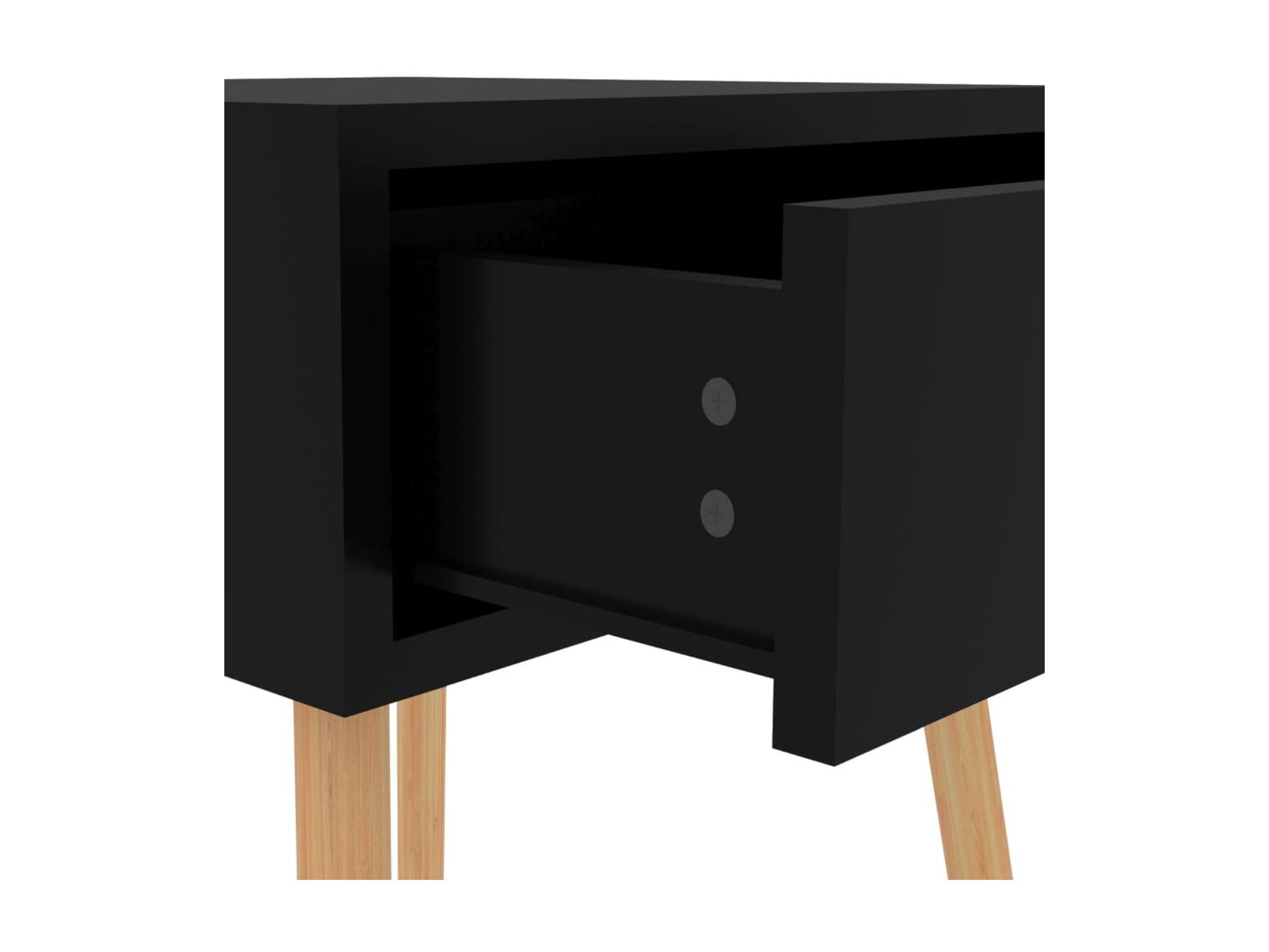 Table De Chevet Noir 40x40x56