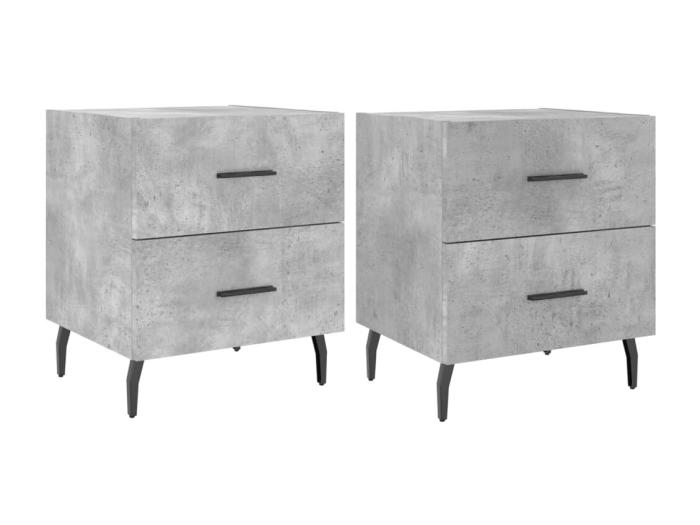 Tables De Chevet Pcs Gris B Ton X X Cm Bois Ding Nierie