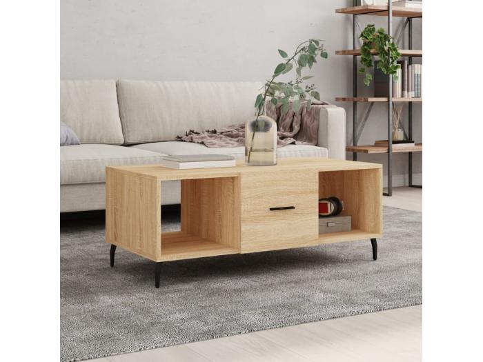 Gold Sonoma Eiken Salontafel 102x50x40 Cm Samengesteld Hout