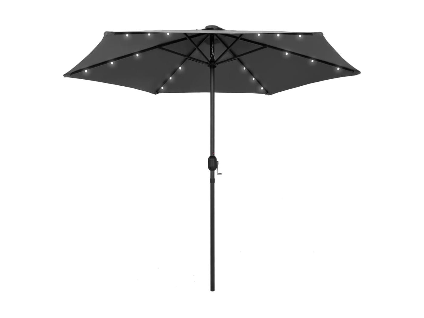 Parasol Met Led Verlichting En Aluminium Paal Cm Antraciet Nl