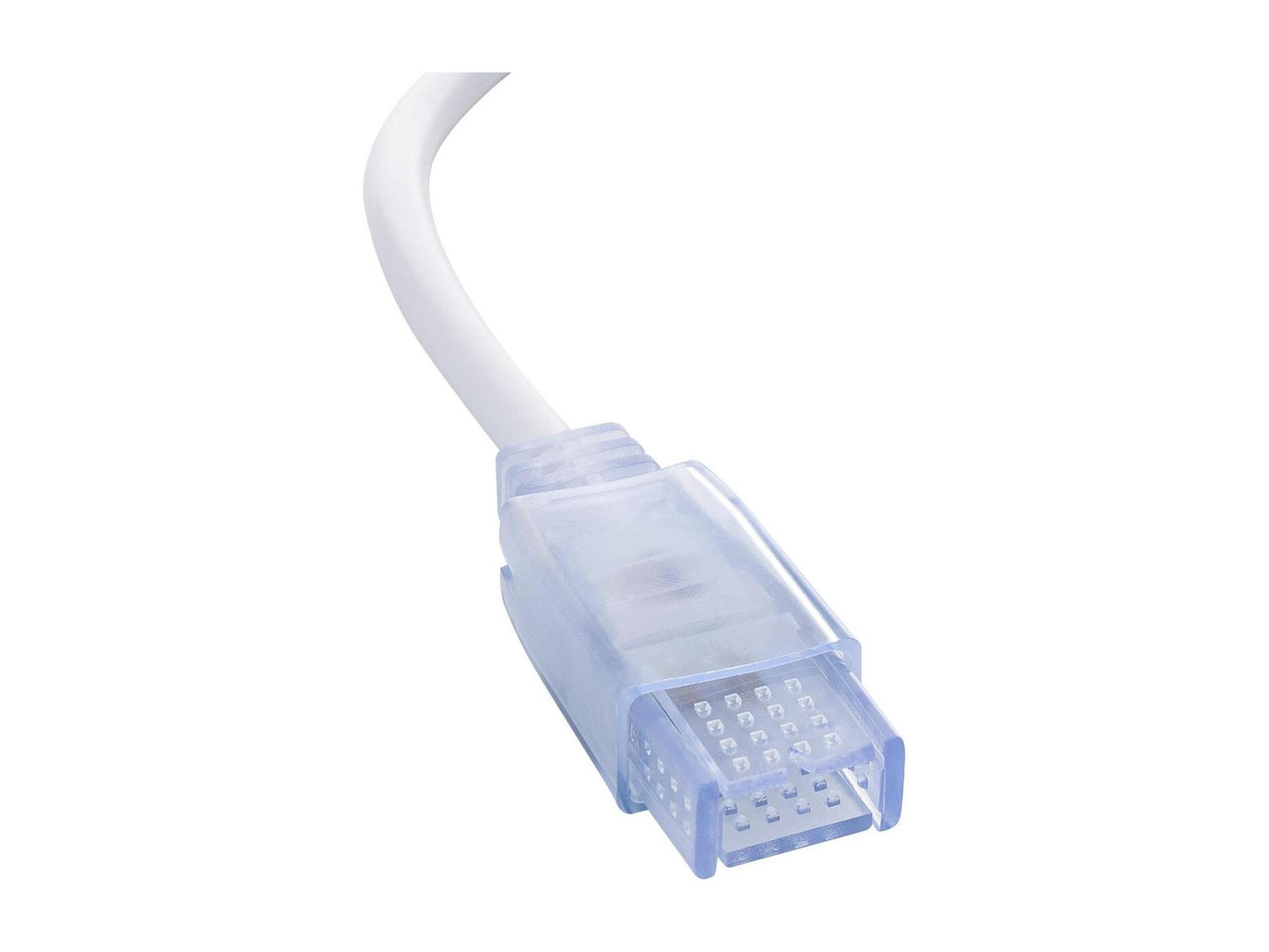 Cable Conector Entre Tira Led Autorectificada V Ac Smd Cob Ip Blanco