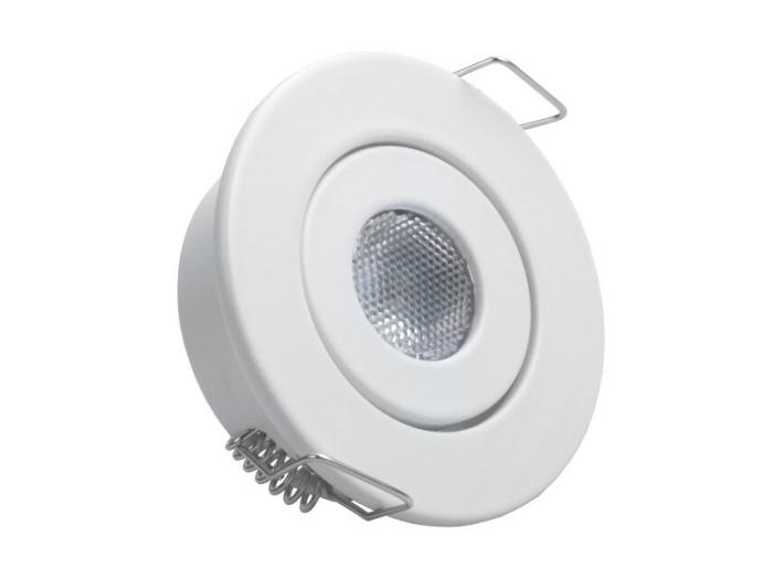 Ledkia Spot Led Downlight Cob Orientable Rond W Blanc Coupe Mm