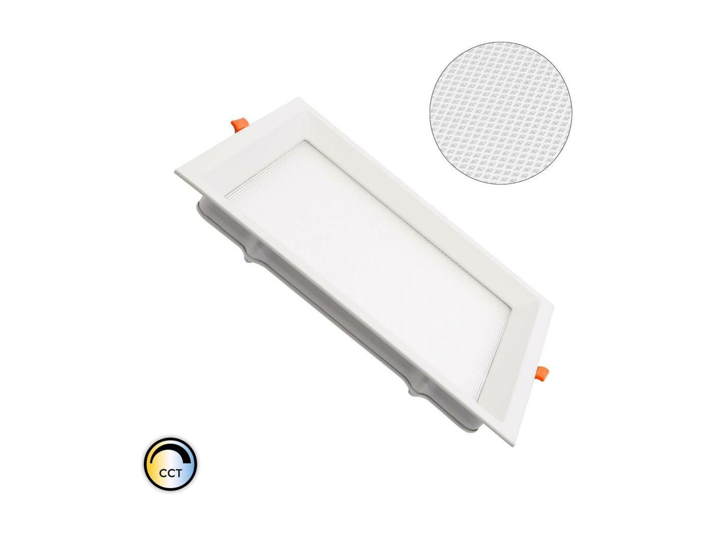 Pannello Downlight LED 20W Quadrata CCT Microprismatica LIFUD Foro