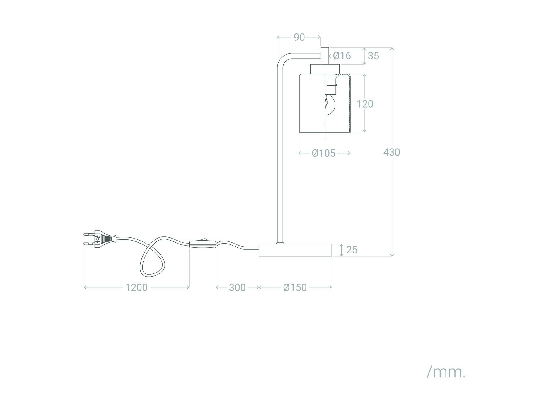 Ledkia Lampe à Poser Métal et Verre Joile