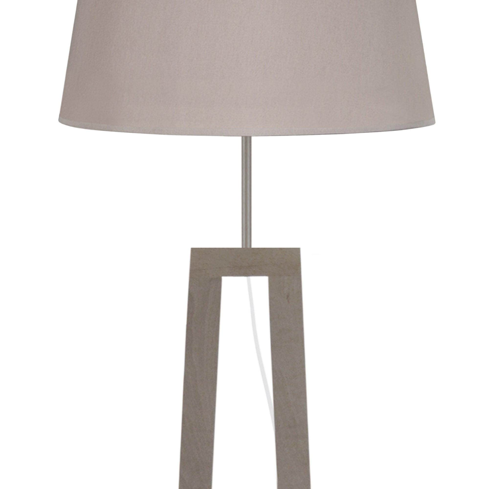 VILI A Lampadaire Colonne Bois Taupe