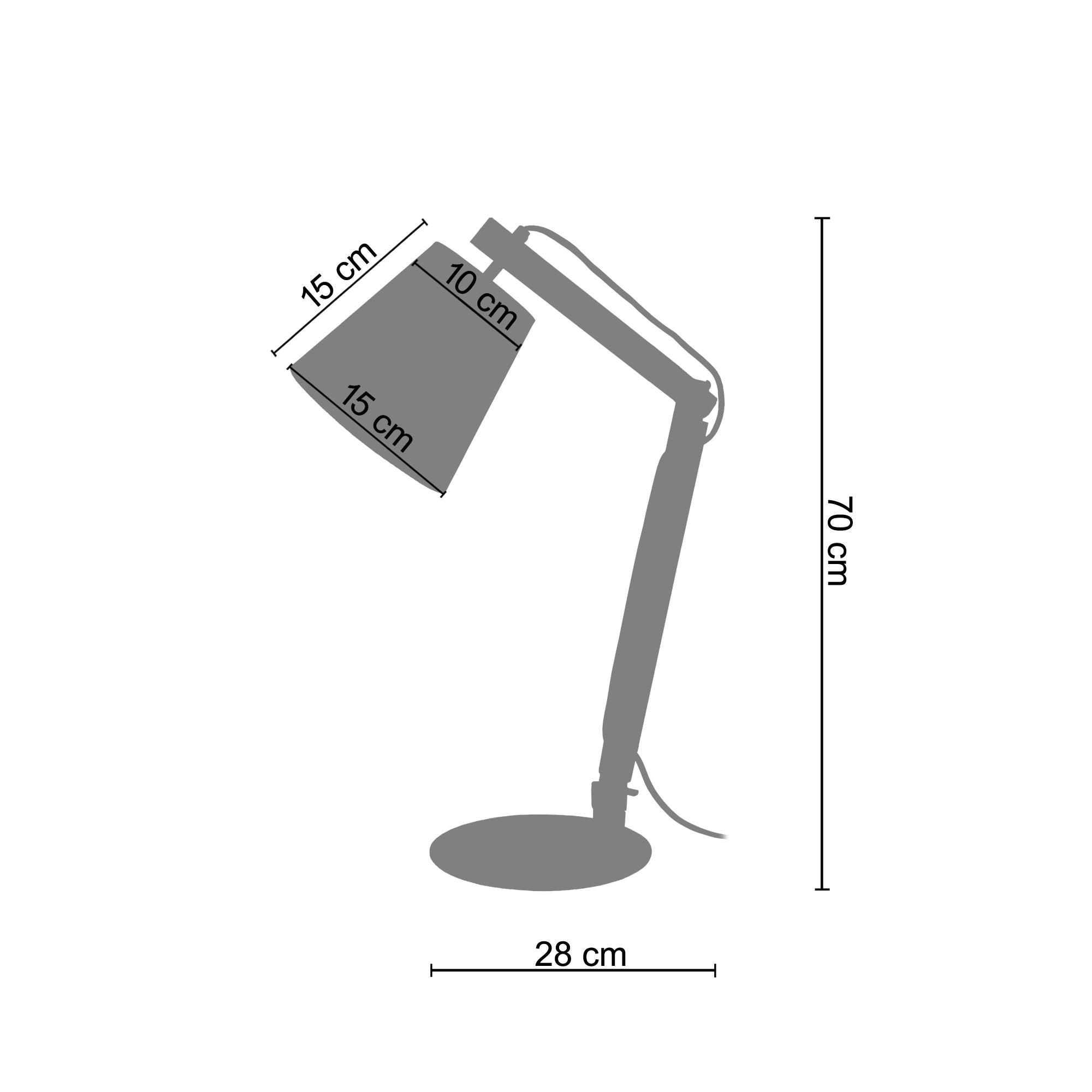 Candeeiro de pé para leitura TOSEL CANNES metal articulado preto D55 x