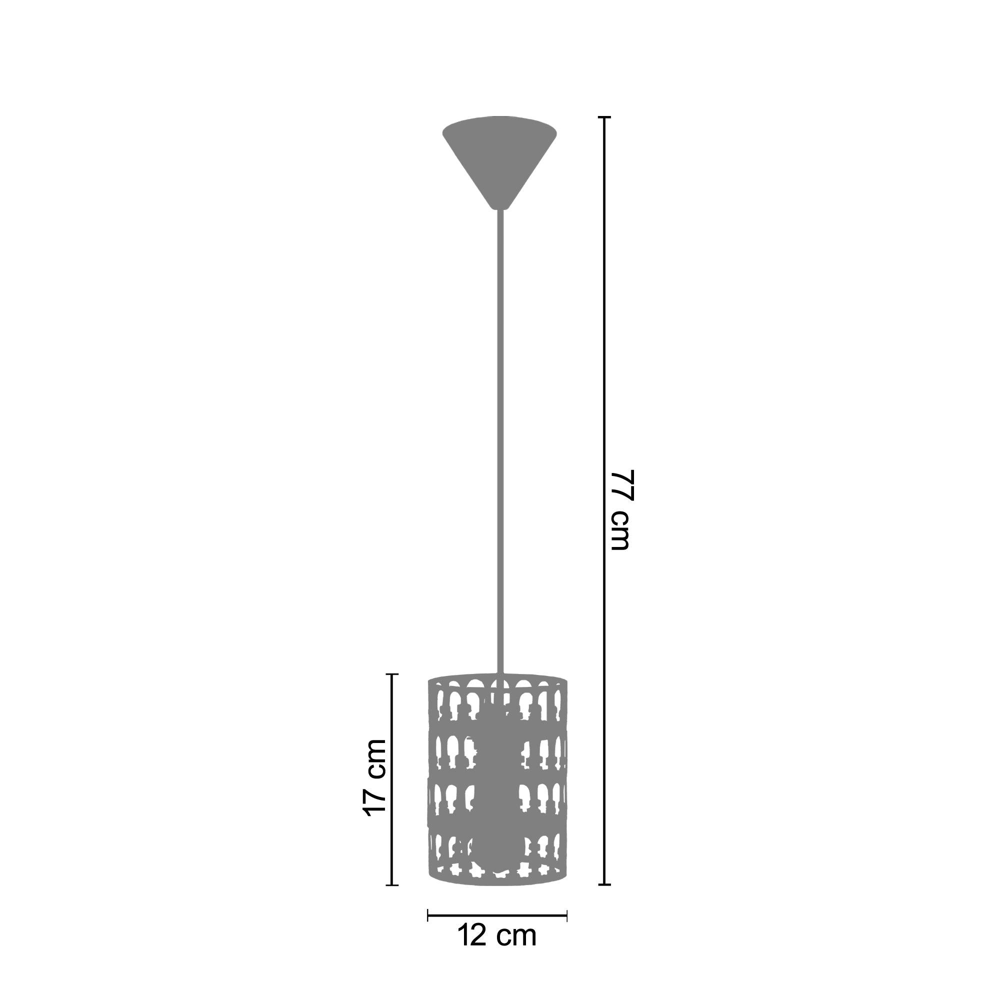 KATHEDRAL Suspension cylindrique métal blanc