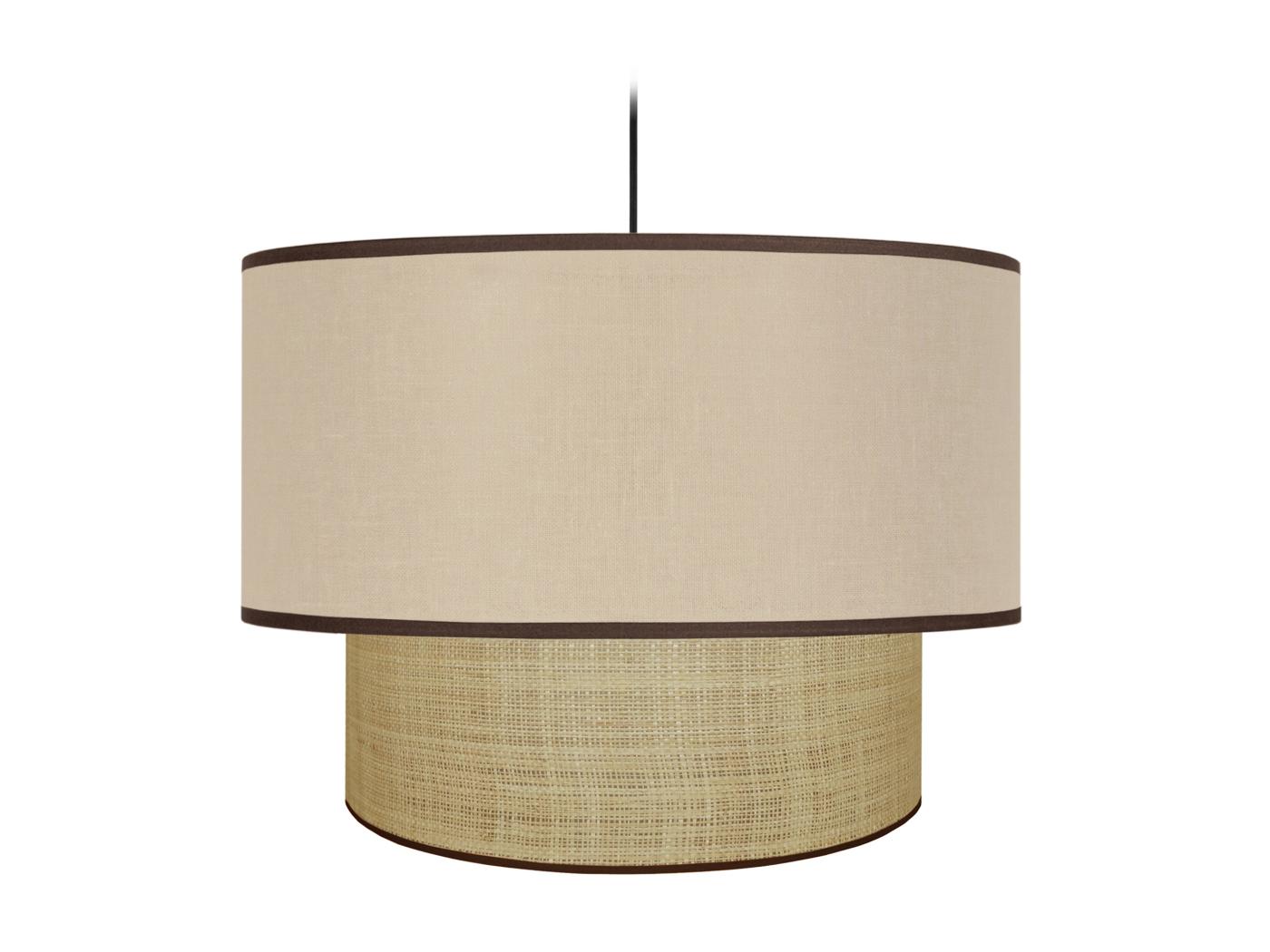 Suspensão TOSEL COCHIN B tecido cilindro duplo creme D40 x H90 cm