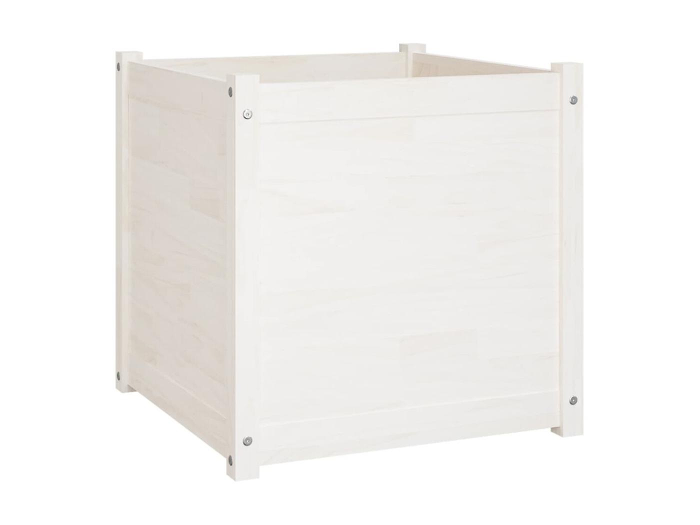 Jardini Re D Ext Rieur Blanc X X Cm Bois De Pin Massif