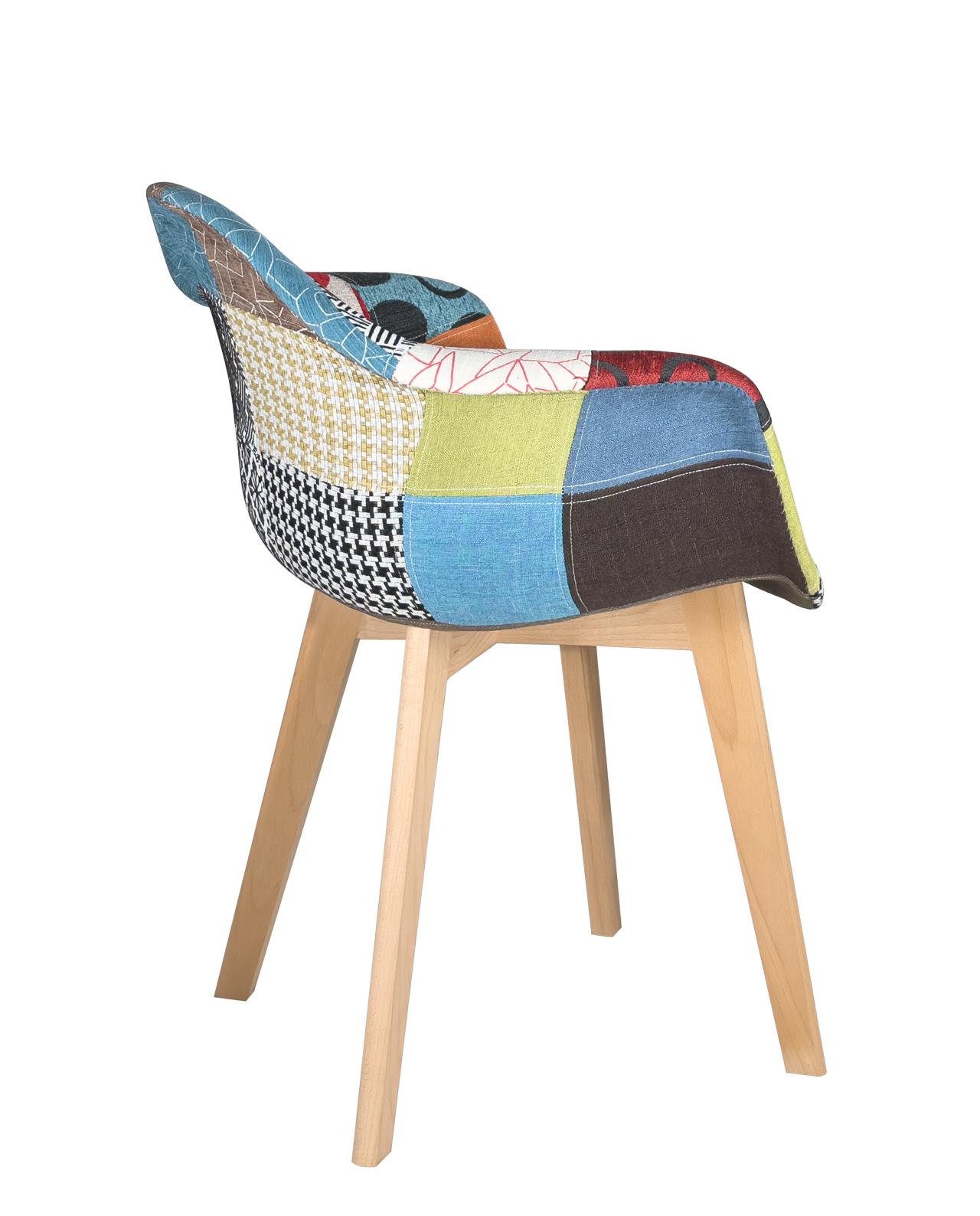 Kayelles Lot De Fauteuils Tissu Patchwork Scandinave Lima Patchwork