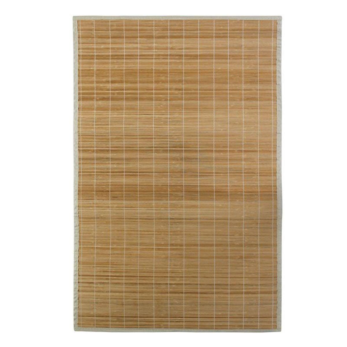 Bali Chic Tapis Bambou Naturel Avec Ganse X