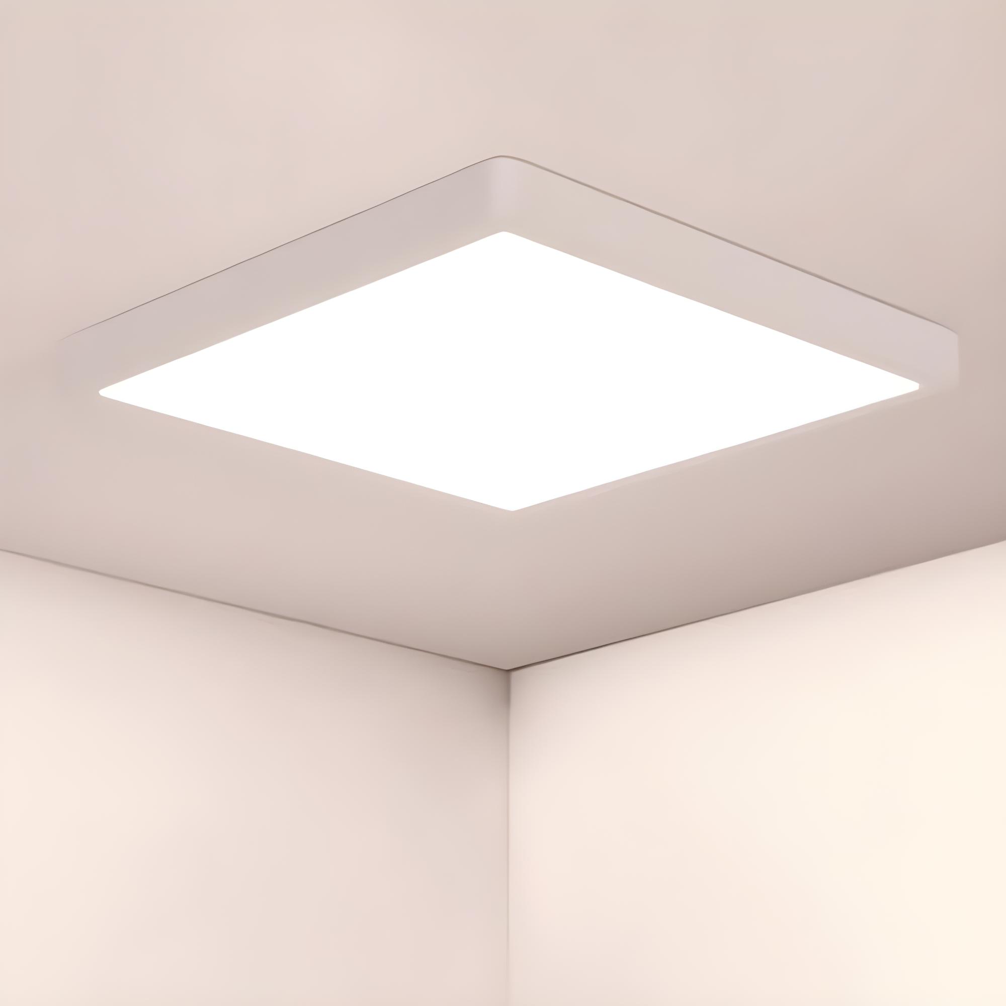 Plafonnier Led Ultra Fin Moderne Carr Cm Blanc W Lumi Re