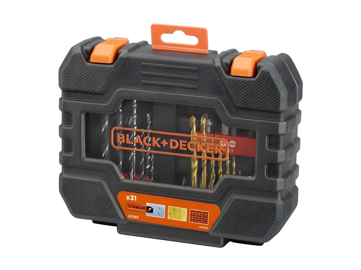 BLACK DECKER Coffret 31 accessoires perçage vissage A7233