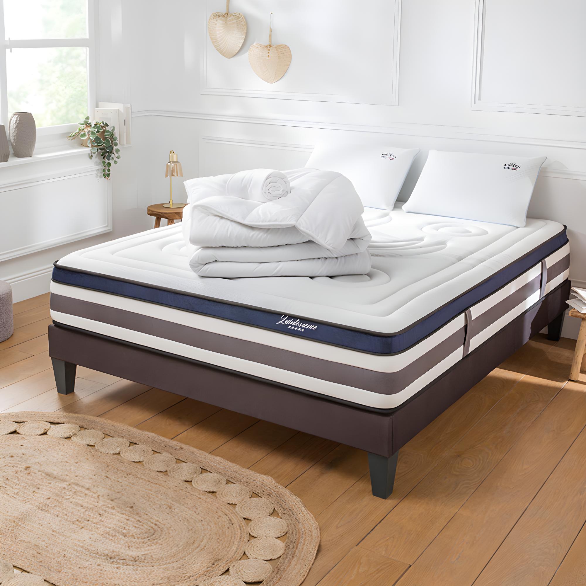 Ensemble Matelas Quintessence Mousse Hd Accueil M Moire Cocooning Et