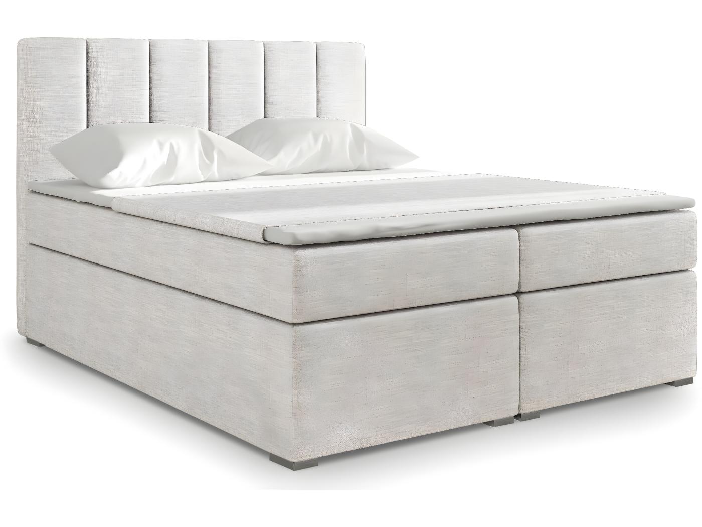 Lit Coffre Matelas Luxury Cm Tissu Beige