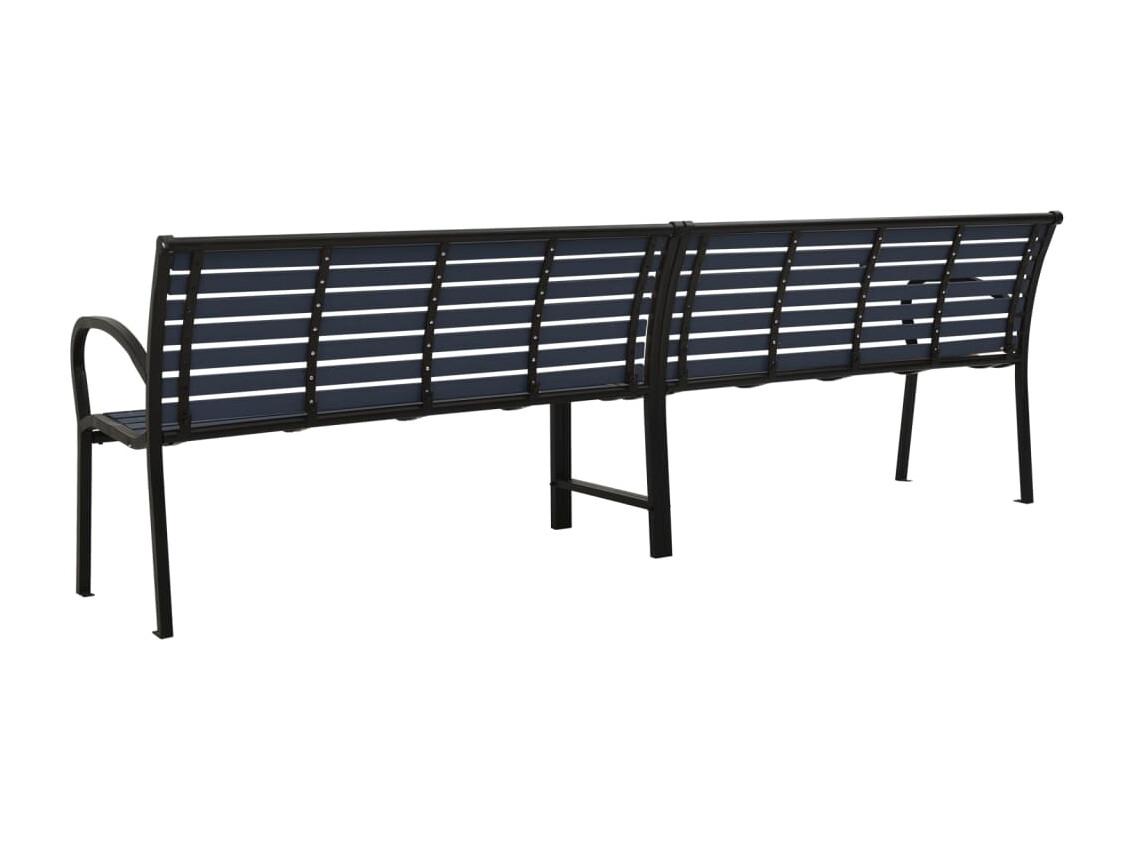 Banc Double De Jardin Cm Acier Et Wpc Noir