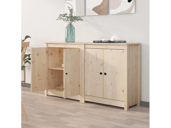 Buffets 2 pièces 70x35x80 cm Bois massif de pin