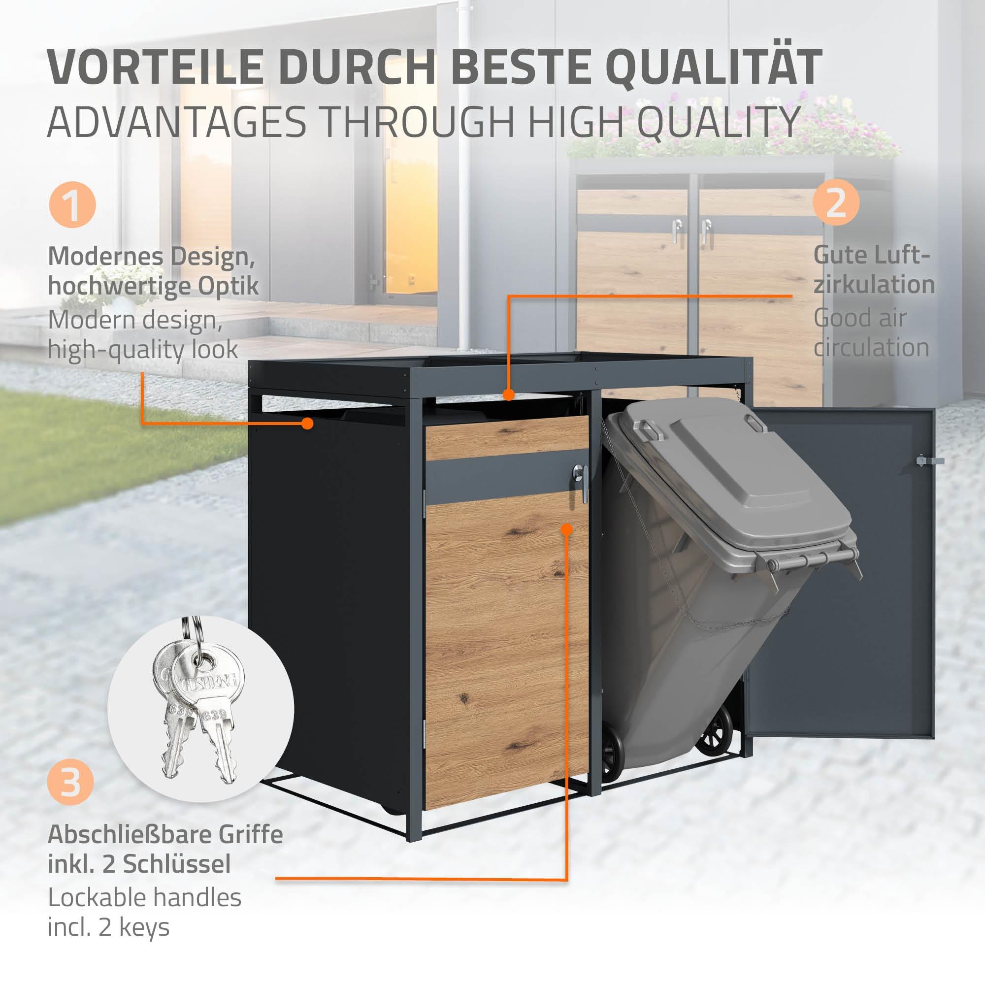 Abri Pour Poubelles Abri Pour Poubelles Avec Toit V G Tal Habillage