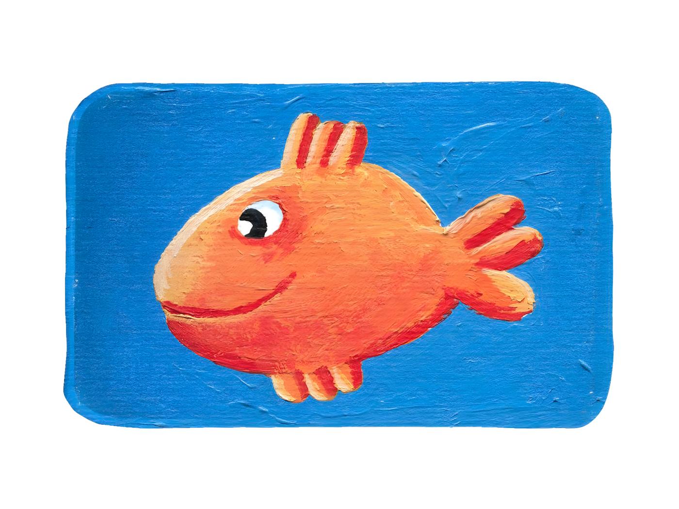 Tapis Enfant X Cm Rectangulaire Ultra Doux Poisson Bleu Chambre