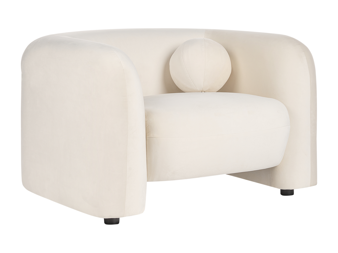 Velours Fauteuil Blanc Cass Leiren